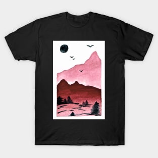 Watercolor Mountains T-Shirt